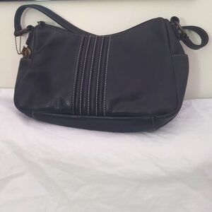 Axcess by Liz Claiborne stitched black shoulder bag